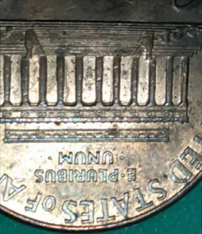 1999-P-Lincoln-Cent-With-Reverse-Bowtie-Die-Clash